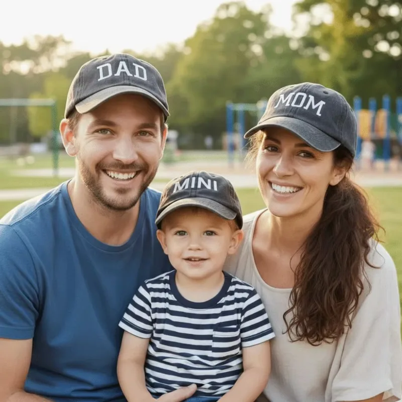 DAD MOM bestickte Baseballmütze Herren und Damen Retro Vintage Mode Paar Hut Hip Hop Hut