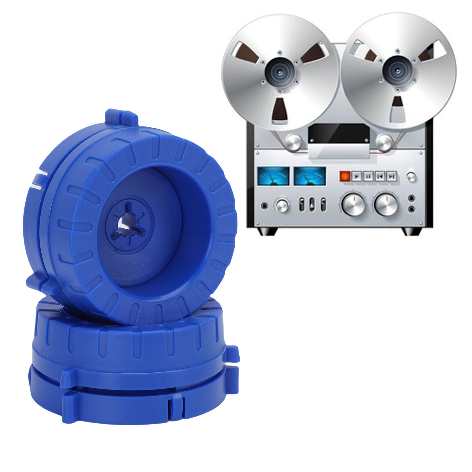 잠금 가능한 NAB 허브 어댑터 1쌍, 타스캠 1/4인치 릴 투 릴 테이프 레코더에 적합한 잠금 가능한 플라스틱 베이스