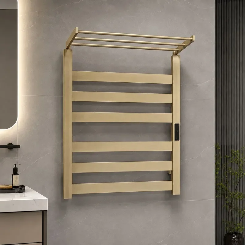 Smart Electric Towel Warmer Rack Heated Bathroom Drying Rail Stainless Steel Wall Mounted Heating Bar for Home Hotel Use