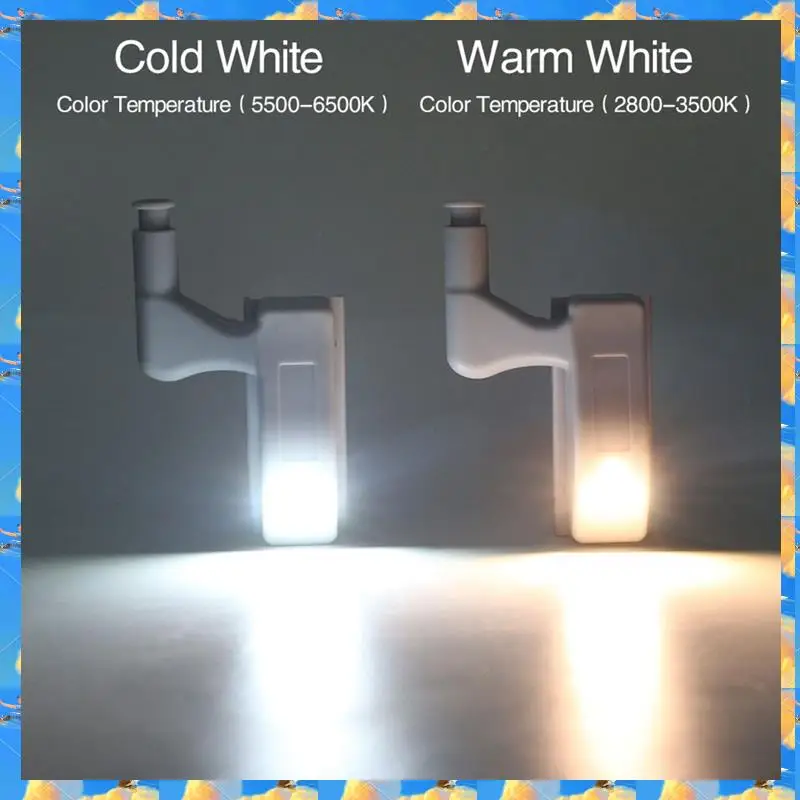 FTS LED Hinge Light Universal Cabinet Cupboard Hinge LED Night Light For Kitchen Home Bedroom Lamp
