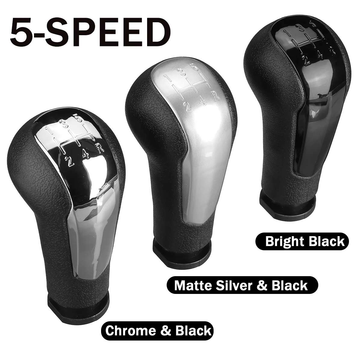 5 Speed Gear Shift Knob w/PU Leather Gaiter Boot Cover For Chevrolet Spark 2011 2013 2014 2015 2016