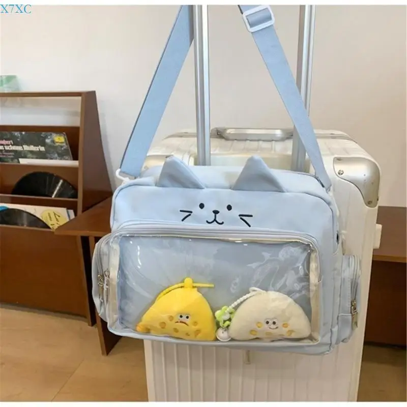 X7XC Cartoon Ita Bag Nylon Single Shoulder Pack Functional Animal Themed Crossbody Bag Satchel for Daily Use and Travel