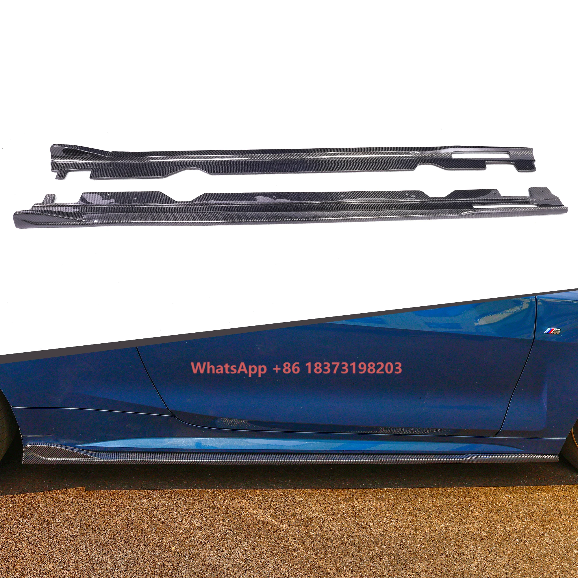 Kit de corpo de fibra de carbono com saias laterais tipo Max para G22 M Tech 2020+