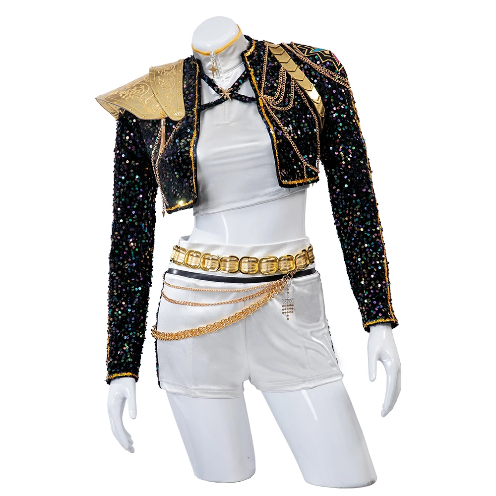 Kpop Demon Hunter Cosplay Costume Rumi  Zoey Mira  Adult Woman Anime Halloween Carnival Party Clothing