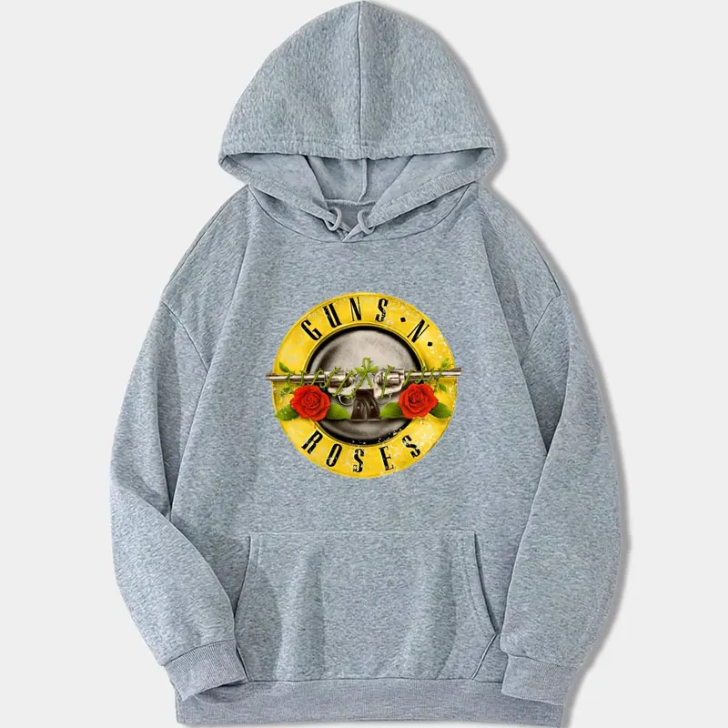 Guns N Roses Bullet Logo Hoodie Autumn Winter Men Women Warm Hooded Fleece Sweatshirt Unisex Casual Streetwear Outerwear