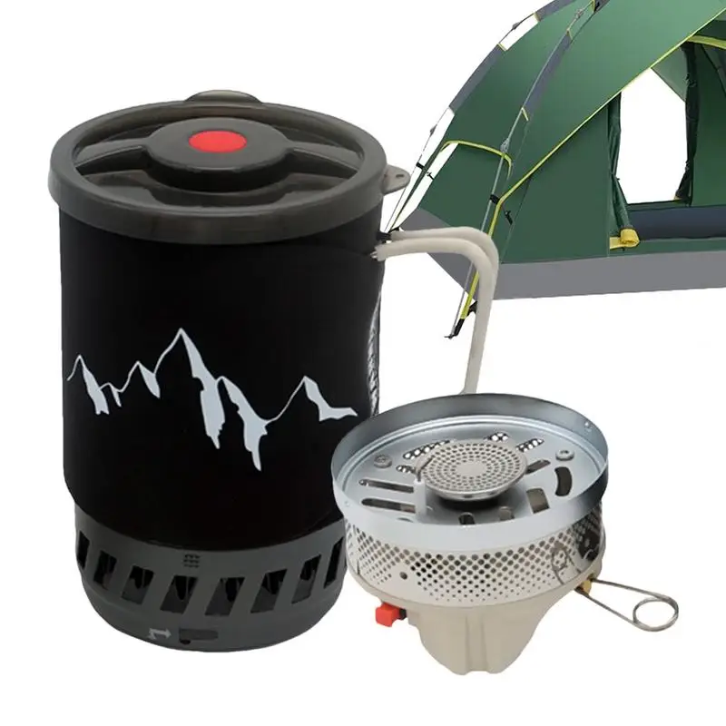 

Hiking Stove Hiking Pot Backpacking System Lightweight Camping Stove Complete Kit With Pot For Hiking Trekking Fishing Picnic