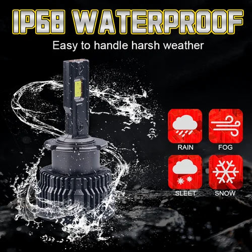 Imagen 2 del producto 2 uds D2S D4S faro LED HID D1S D3S D8S faro LED D2R D4R bombilla 30000LM luz de xenón para coche lámpara Turbo Canbus 6000K Plug & Play