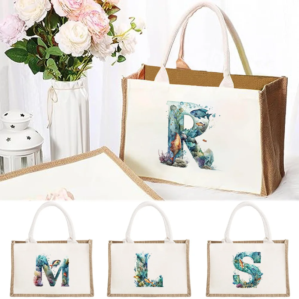 أزياء الأسماك إلكتروني نمط المرأة أكياس التسوق سعة كبيرة حقيبة محمولة الشاطئ في الهواء الطلق البقالة حقيبة يد تخزين عادية #1