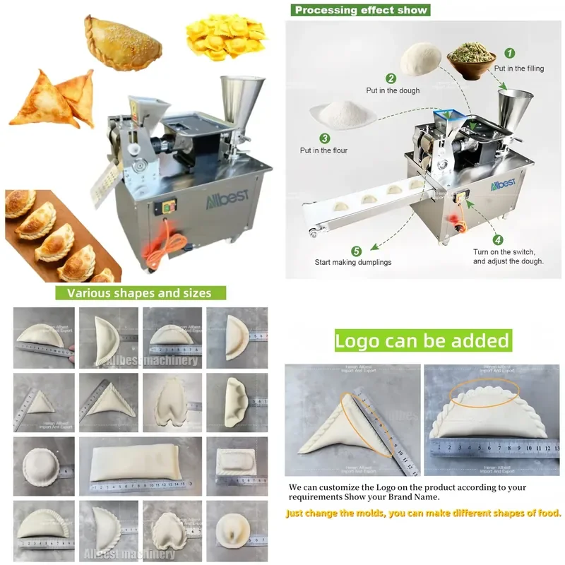 YWM Certificate 110v 220v Grain Product Making Machine Automatic Dumpling Gyoza Ravioli Empanada Samosa Machine Core Motor