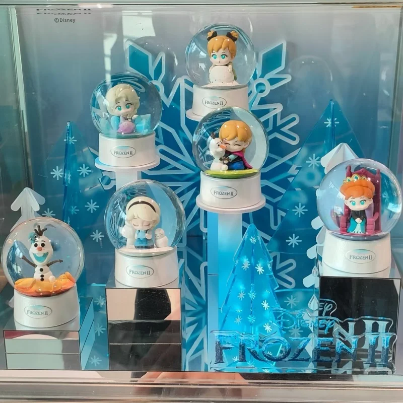 

Подлинная 52 игрушки Disney Ice And Snow Romance, хрустальный шар, слепая коробка, Эльза, снежный сокровище, модная настольная декоративная игрушка для рождественских подарков