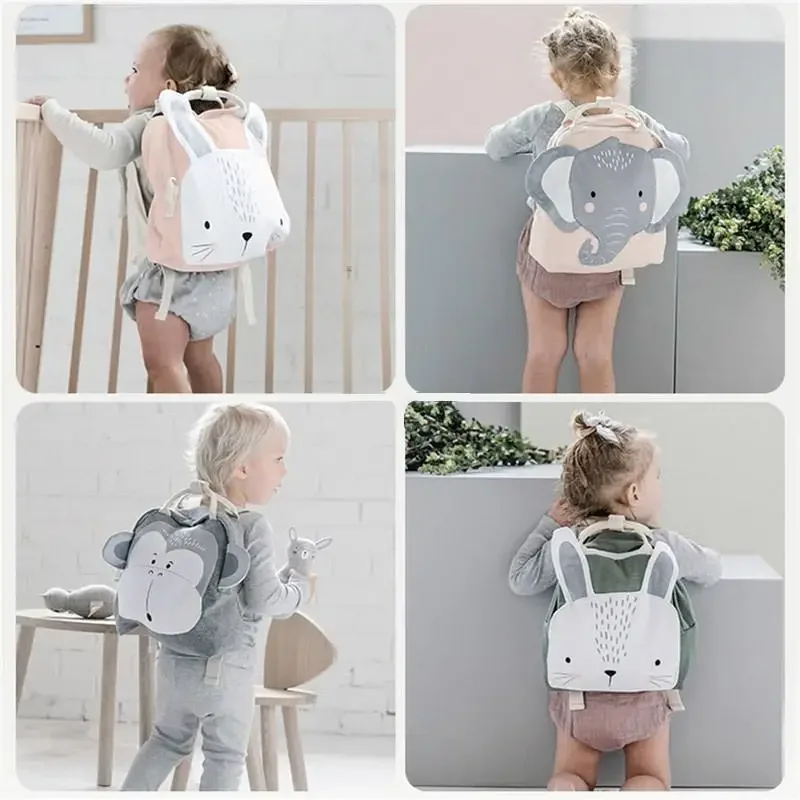 Mochila escolar para niños pequeños, Bolsa Escolar bonita, ligera, conejo, mariposa, León