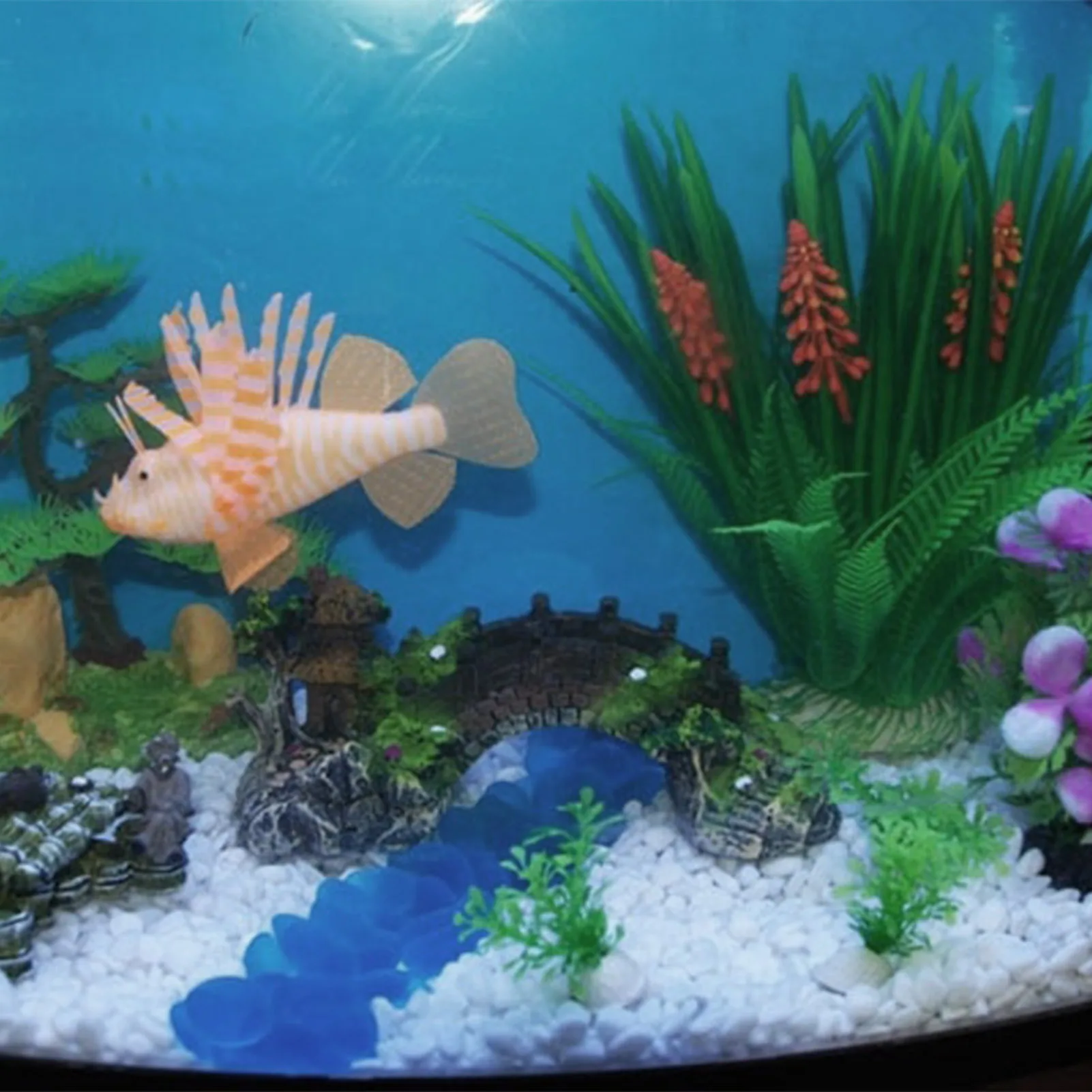 Fish Tank Artificial Bridge Resin Landscape Decoration Bridge Aquarium Equipment Accessories Ornament Cave Aquatic Pet Fish