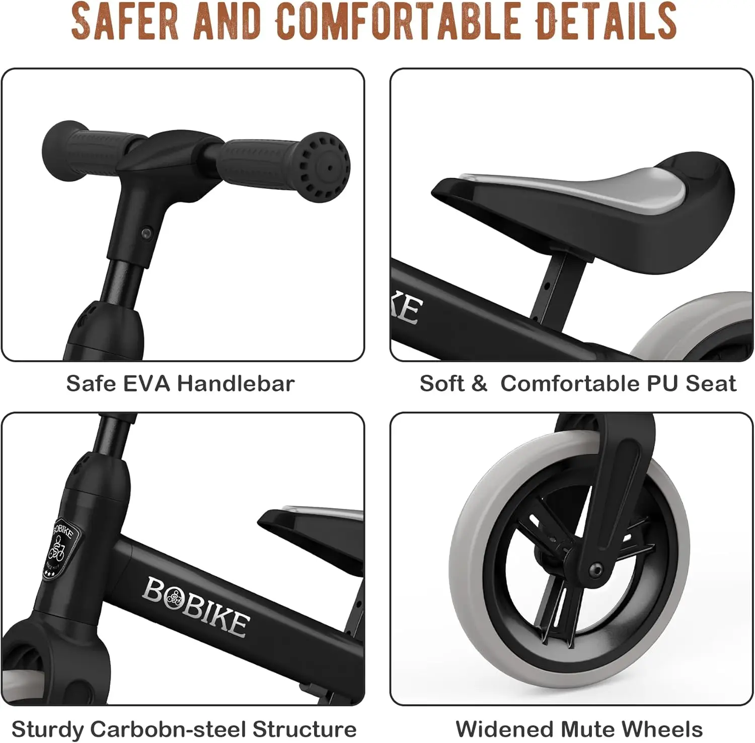 Toddler Balance Bike Toys for 1 to 4 Year Old Girls Boys Adjustable Seat and Handlebar No-Pedal Training Bike Best Gifts for Kid