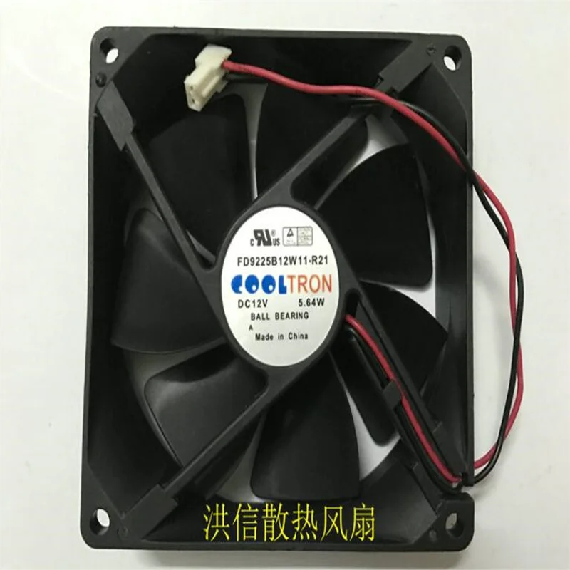 

Wholesale: original FD9225B12W11-R21 9025 DC12V 5.64W 2-wire 9CM fan