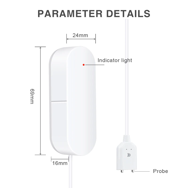 EWeLink-Détecteur de fuite d'eau pour maison intelligente, capteur de fuite Zigbee, protection de sécurité avec assistant domestique, passerelle Zigbee