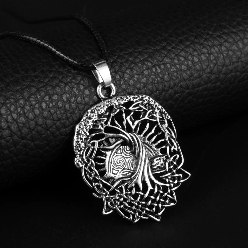 Tree Of Life Necklace Family Tree Slavic Rod Symbol Pendant Viking Amulets Talismans Celt World Tree Pegan Wicca Jewelry