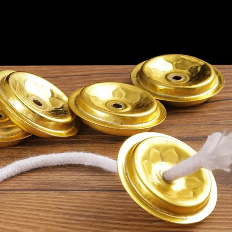 20Pcs Round Fiber Cotton Wick With Flower Design Holder for Kerosen Oil Lamp Alcohol Wine Bottle Desktop Decoration Buddhist
