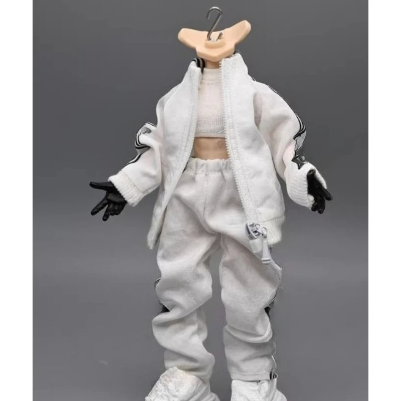 

Комплект повседневной спортивной одежды (куртка и брюки) белого/черного цвета в масштабе 1/12 для кукол BJD 6 дюймов, для декора и украшения тела куклы