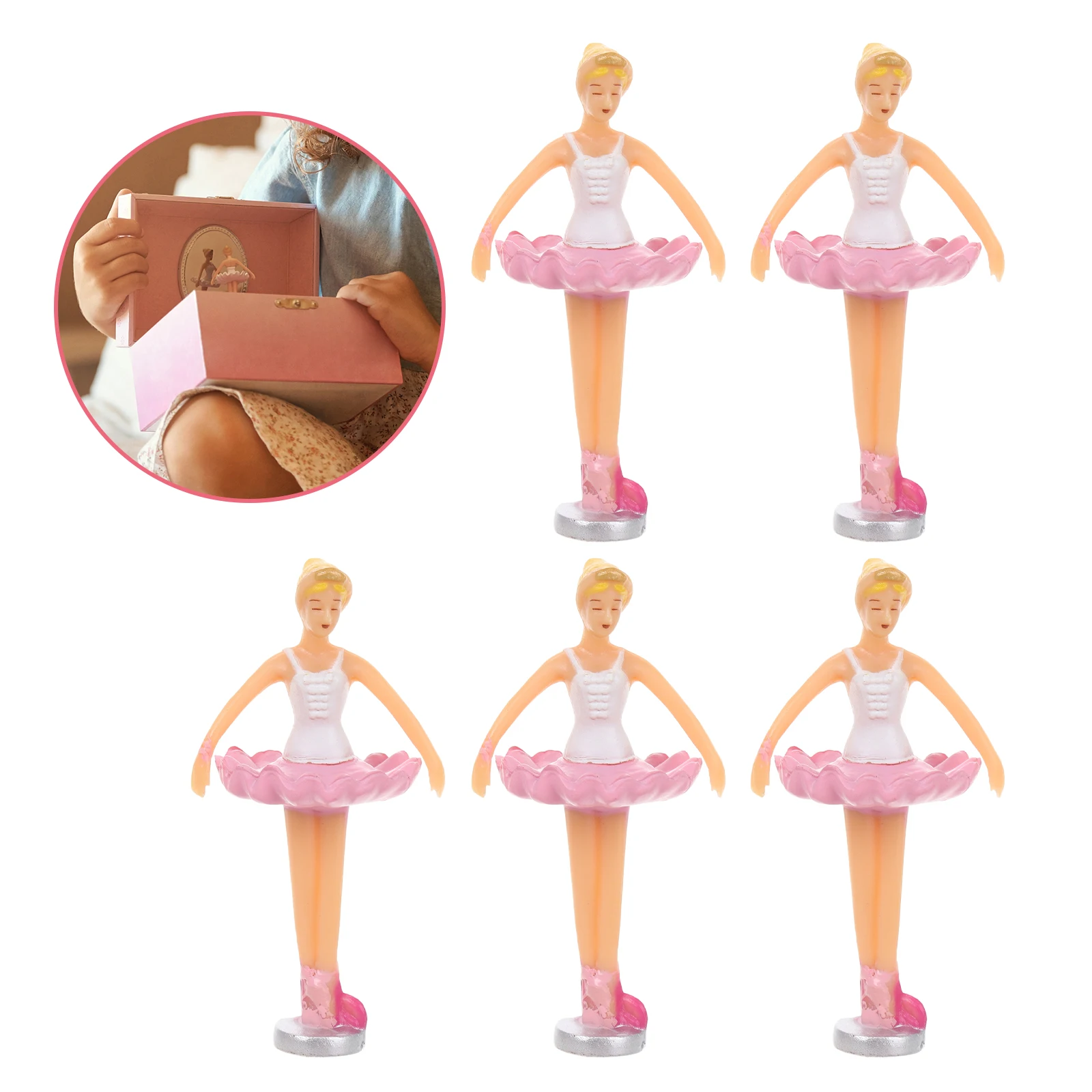 

3pcs 3 PCS Dance Statue Role Play Playset Ornaments Ballet for Dancer Music Figurine