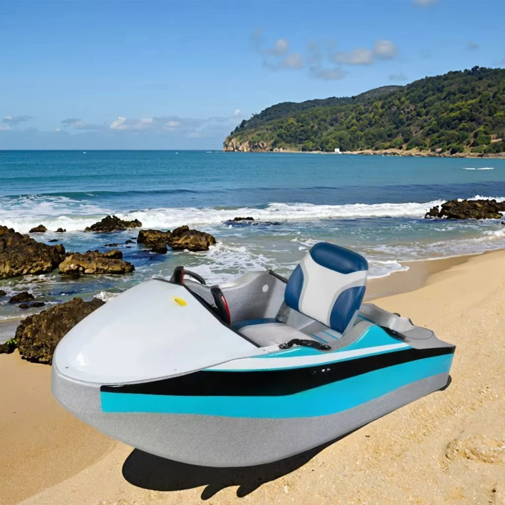 High-Powered Electric Jet Boat for Ocean Waters 72V Battery Karting Water Play Equipment for Sale