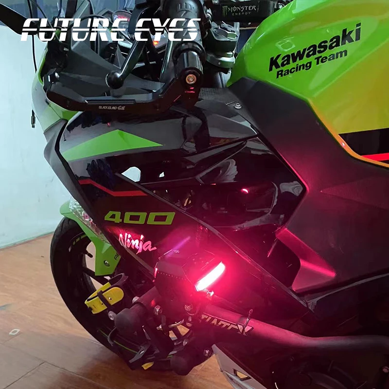 NewFUTURE EYES F30-P Wired Backlight Switch Warning Auxiliary Fog LED Light Motorcycle Lamp