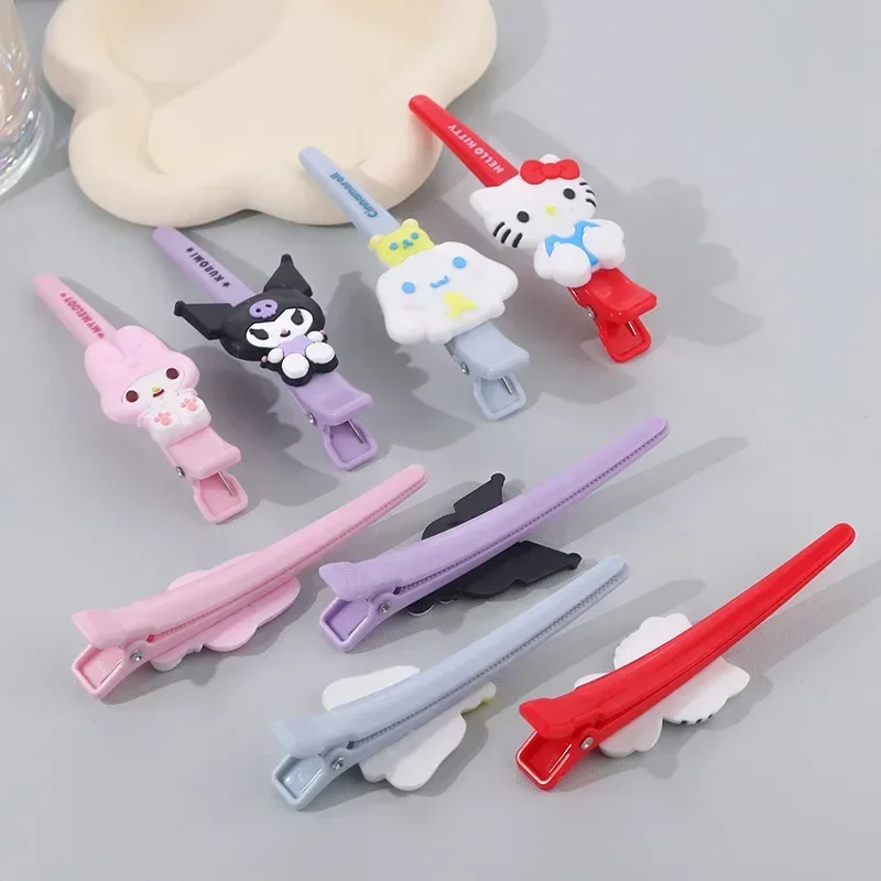 1Set Kawaii Kuromi Hairpin Word Clip Y2K KT Cat Hair Clip Cartoon Kawaii Girls Clip Headdress Bangs Clips Hair Accessories Gifts