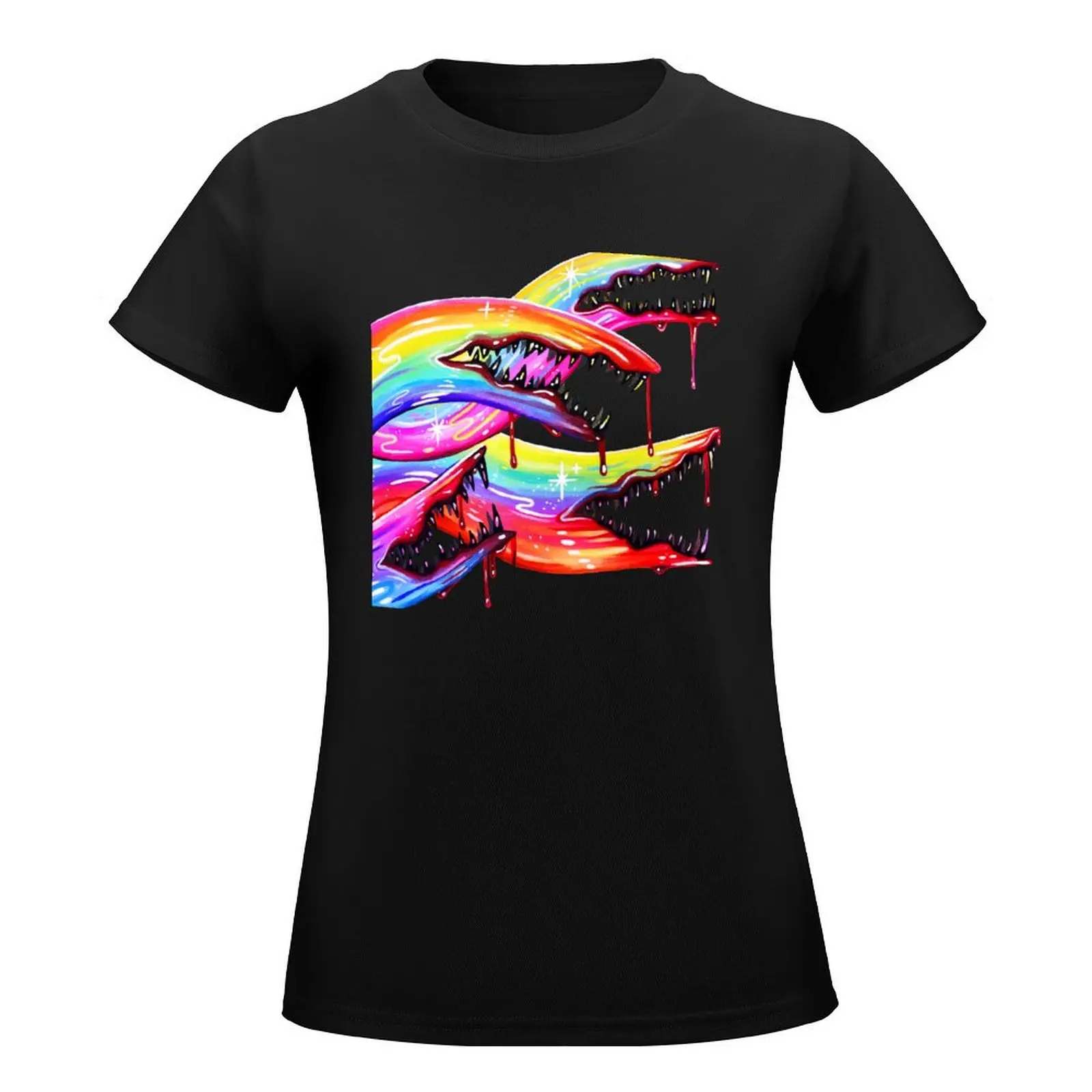 Wild Rainbows T-Shirt Female clothing Aesthetic clothing summer top black t-shirts for Women