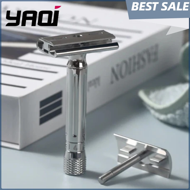 Yaqi Avanti 스테인레스 스틸 조절 가능한 안전 면도기 78mm 핸들 길이 13MM 직경 경량 전통 면도 경험
