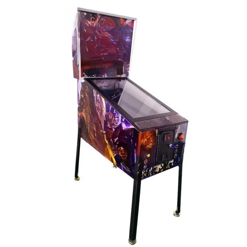 Pinball Machine, Small Tabletop Vertical Pull Rod Game for Bedroom Playroom School Event Youth Center Coin Operated
