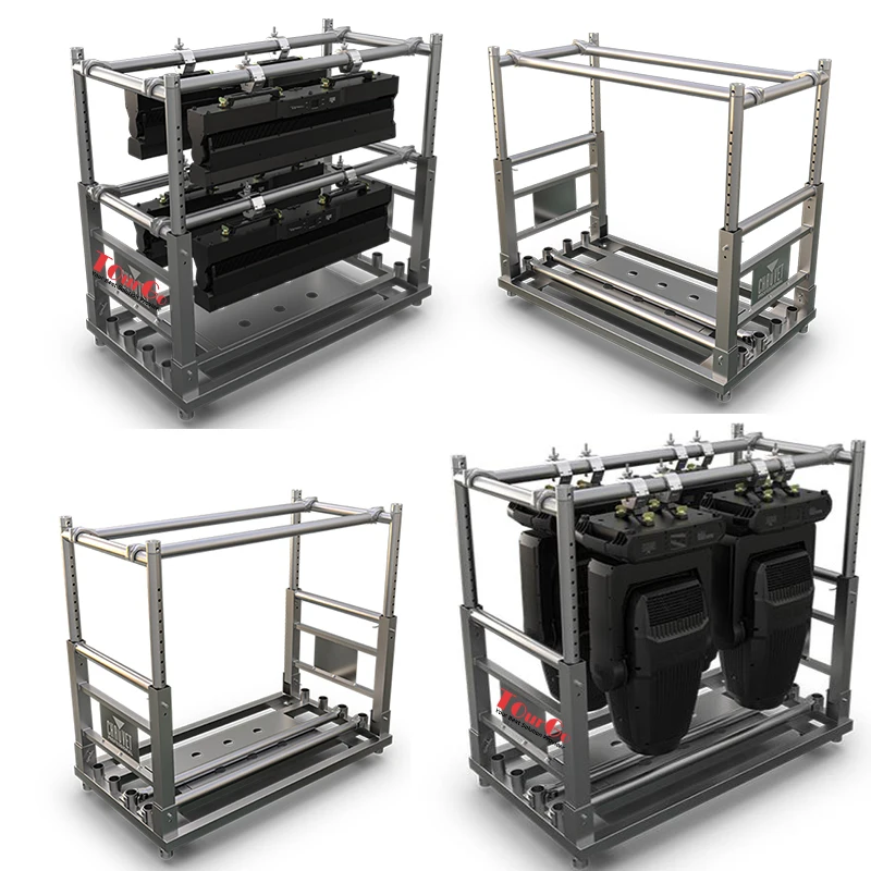 High-Quality Aluminum Portable Detachable Lighting Rack Trolley for Moving Head Lights