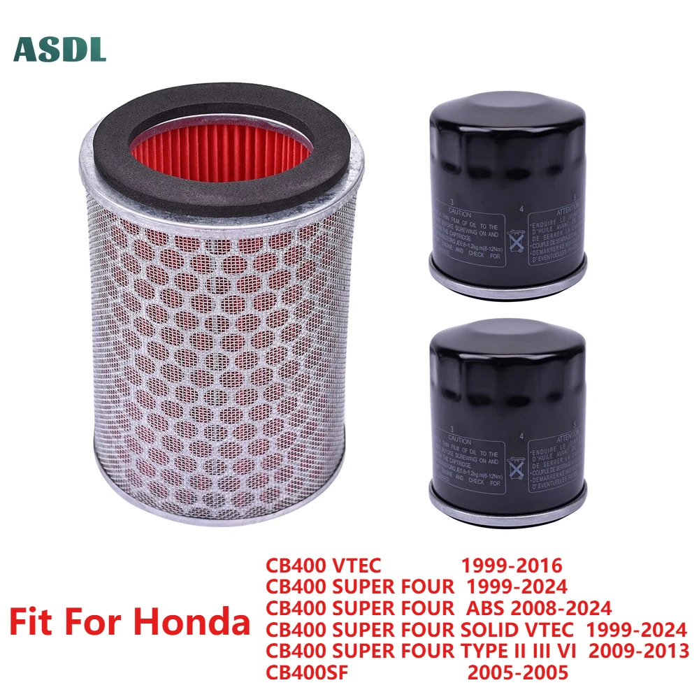 

Motorcycle Air Filter Oil filter For Honda CB400 VTEC 1999-2016 CB400 SUPER FOUR 1999-2024 CB400SF 2005-2005 17230-MCE-000