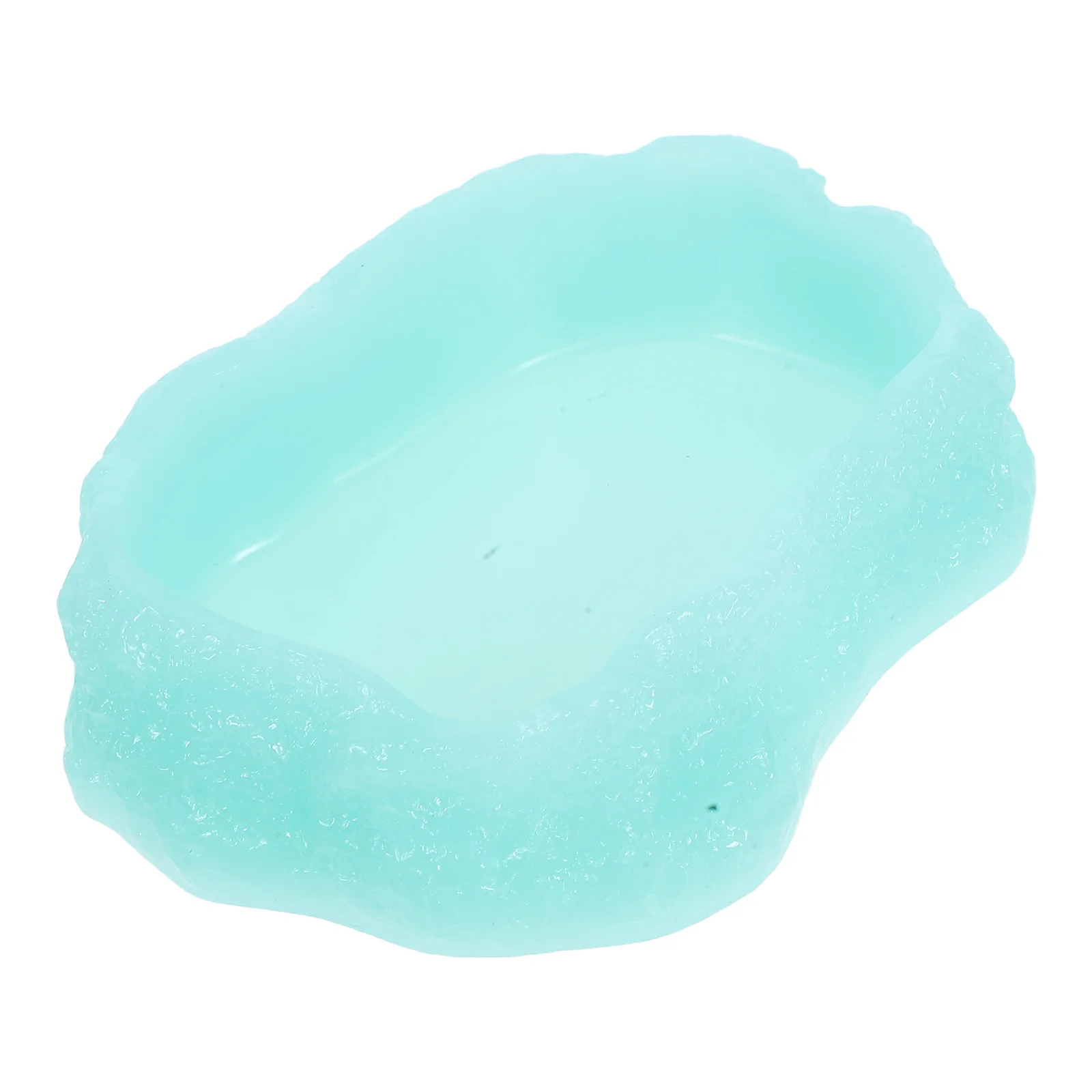 

Luminous Reptile Water Bowl Resin Dish Wear-Resistant Cage Tank Accessory Household Daily Use Feeding Supplies Reusable Pet Bowl