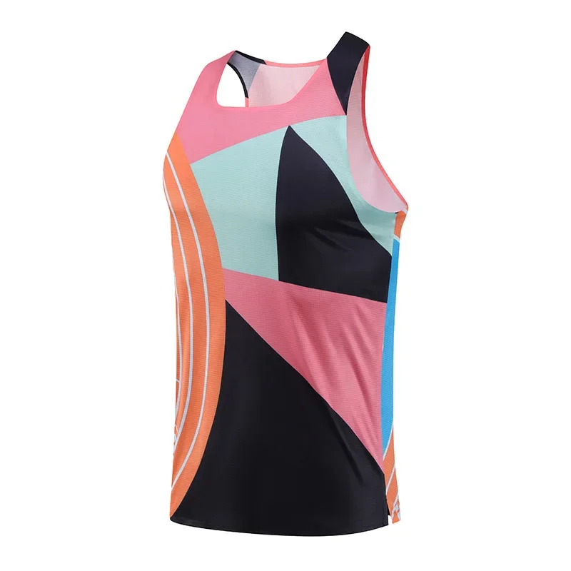 3D Print Colorful Block Graphic Men's Women's Tank Tops Summer Outdoor Running Sports Training Sleeveless Vest Casual Unisex Top
