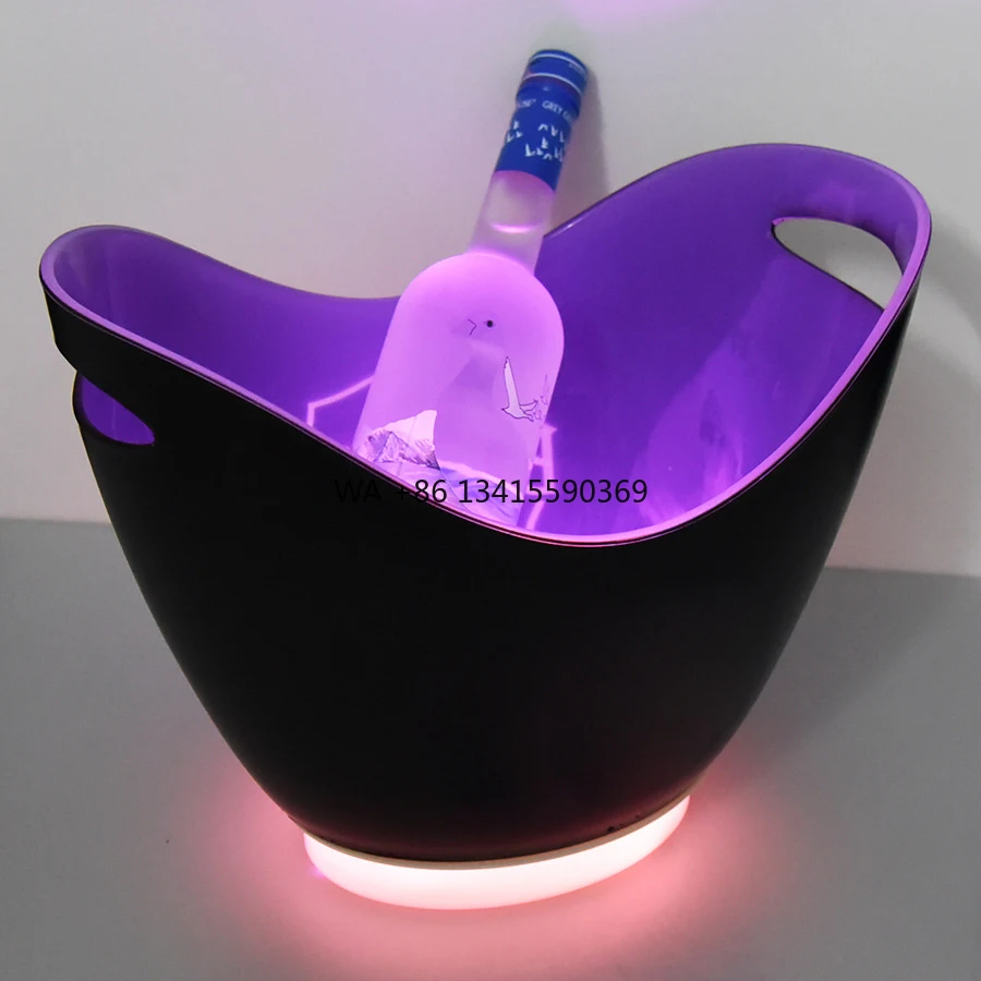 

China Factory Wholesale Custom Clear Ice Bucket Boat Shape LED Light for Party Occasions-Champagne Beer Vodka Bottles