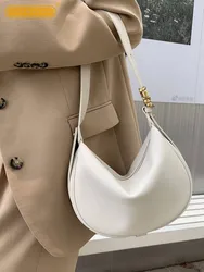 Fashion Messenger Bag Casual Genuine Leather Bag Women Single Shoulder Bags Zipper Solid Color Soft Leather Hobos Crossbody Bags