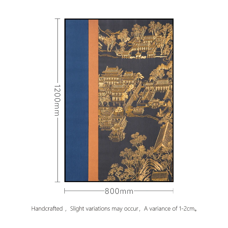 ‘Starry Tower and Moonlit Shadows’ Suzhou Embroidery 80x120cm Large Size Room Decoration Wall Painting Chinese Cultural Decor