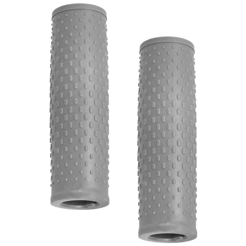 

2 Pcs Rubber Handle Cover Scooter Grips Handlebar Covers Gloves Electric Accessories Protective Grey Bike