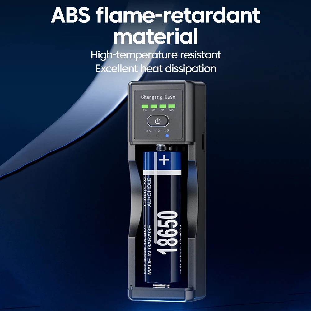 USB Smart Power Outage Battery Charger Type-C Port Charging Real Time Power Level Display Multi-size Universal Li Battery Charge
