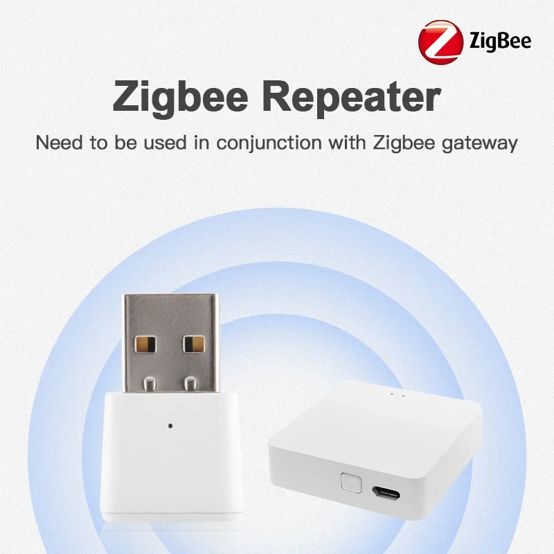 Tuya ZigBee 3.0 USB Communication Extender Signal Repeater Zigbee Gateway Extend 20-30M Smart Home Automation Module Amplifier