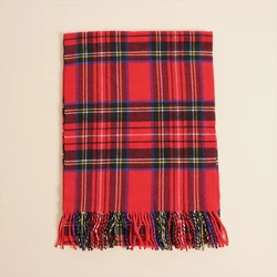 Sciarpa scozzese scozzese Super morbida in Cashmere sciarpe Tartan grandi per uomo donna autunno e inverno scialli scozzesi spessi