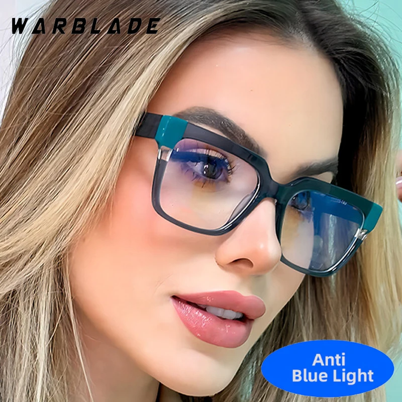 

Retro Trendy Brand Designer Square Frame TR90 Anti-Blue Light Men Women Glasses Reading Computer For Gaming Optical Eyeglasses