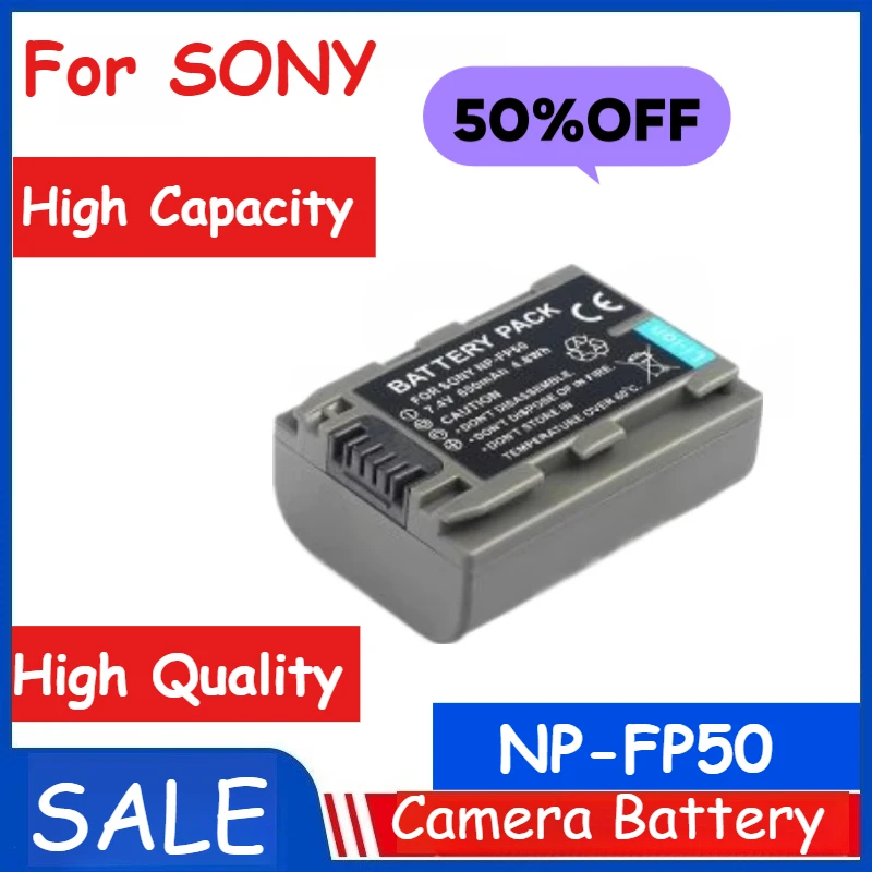 

Camera Battery 7.2V 1150mAh NP-FP50 For SONY HC20 21 22 23 24 26 27 28 30 40 96 FP30 FP51 SR40 Brand-New High Quality