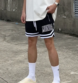 Męskie spodenki z siateczki szybko wytrawne szorty do koszykówki męskie na co dzień krótkie spodnie gimnastyczne