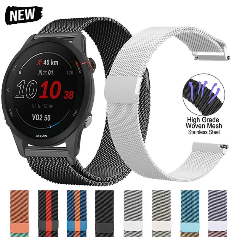 20 مللي متر 22 مللي متر حلقة ميلانو للغارمين Venu 4 3 2 SQ حزام معدني للغارمين Forerunner 55 158 265 645 245 255 الموسيقى 970 570 965 #1