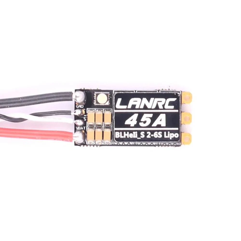 LANNRC BLHeli_S 45A ESC Built-in Programmable RGB LED DShot 150 300 600 ONESHOT125 2-6S for FPV Racing Drone