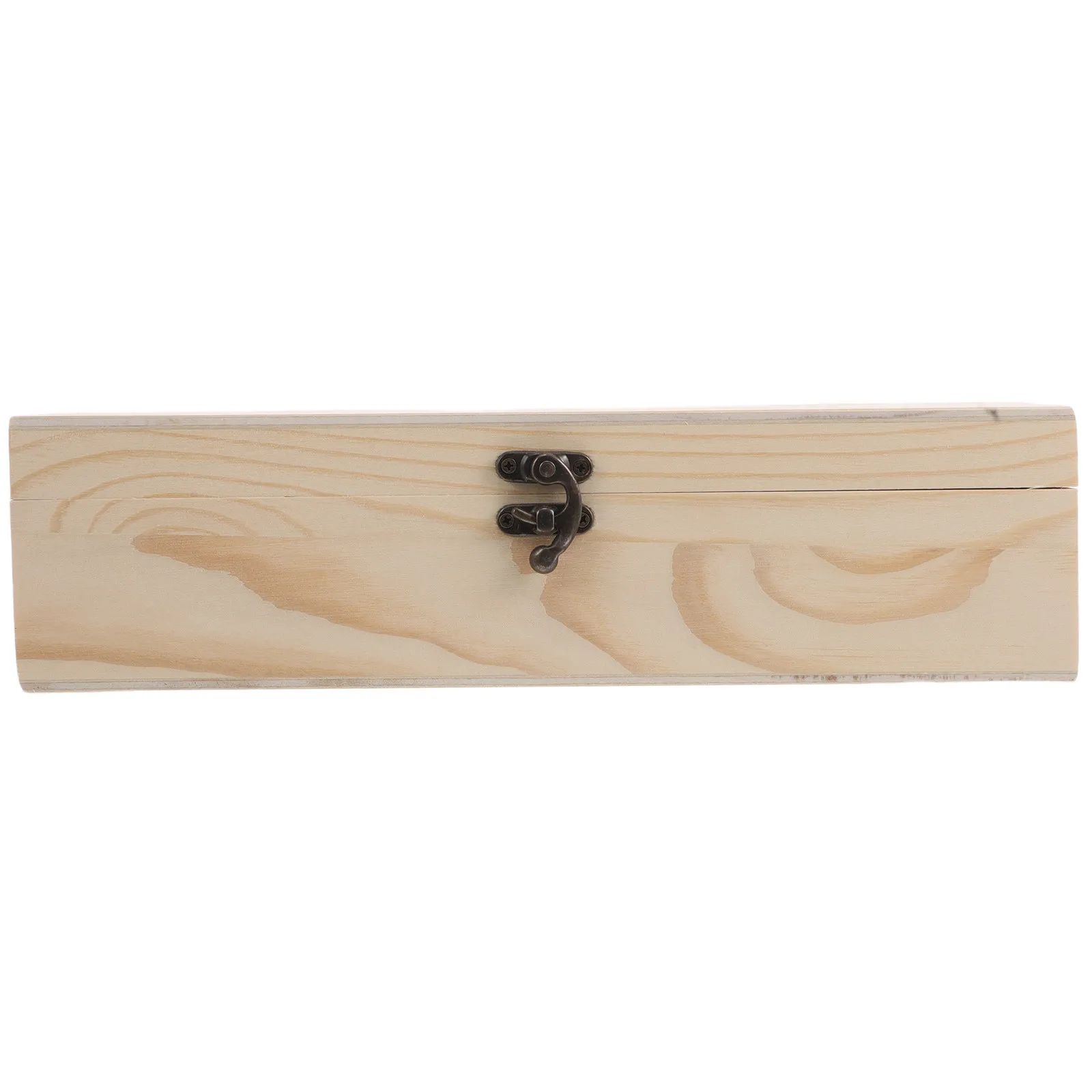 

Vintage Wooden Jewelry Box with 4 Divided Compartments for Earrings Rings Necklaces Tea Bags Sugar Packets Retro Storage