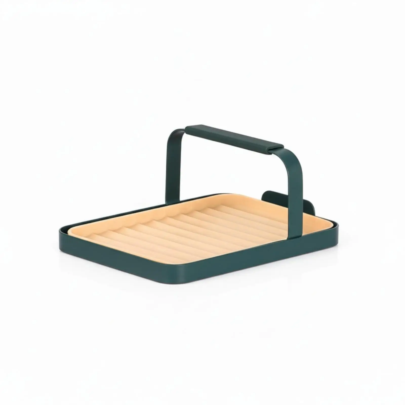 Countertop Rack with Grooved Tray Versatile Multipurpose Pot Lid Ladle Holder with Drip Tray Space-Saving Spoon Rest Rack
