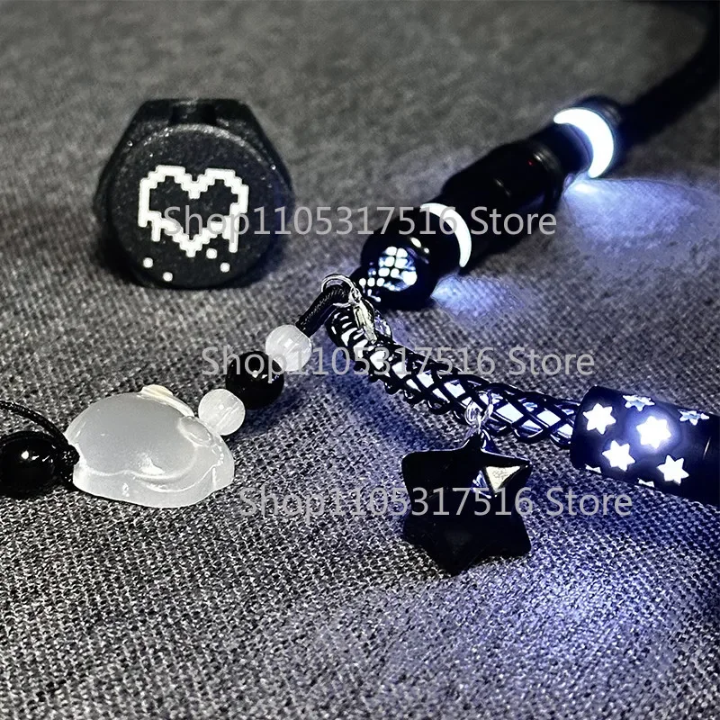 Single crystal copper aviation connector cable - Dark RGB Glacier / Rainbow 8K magnetic axis gaming keyboard cable D15