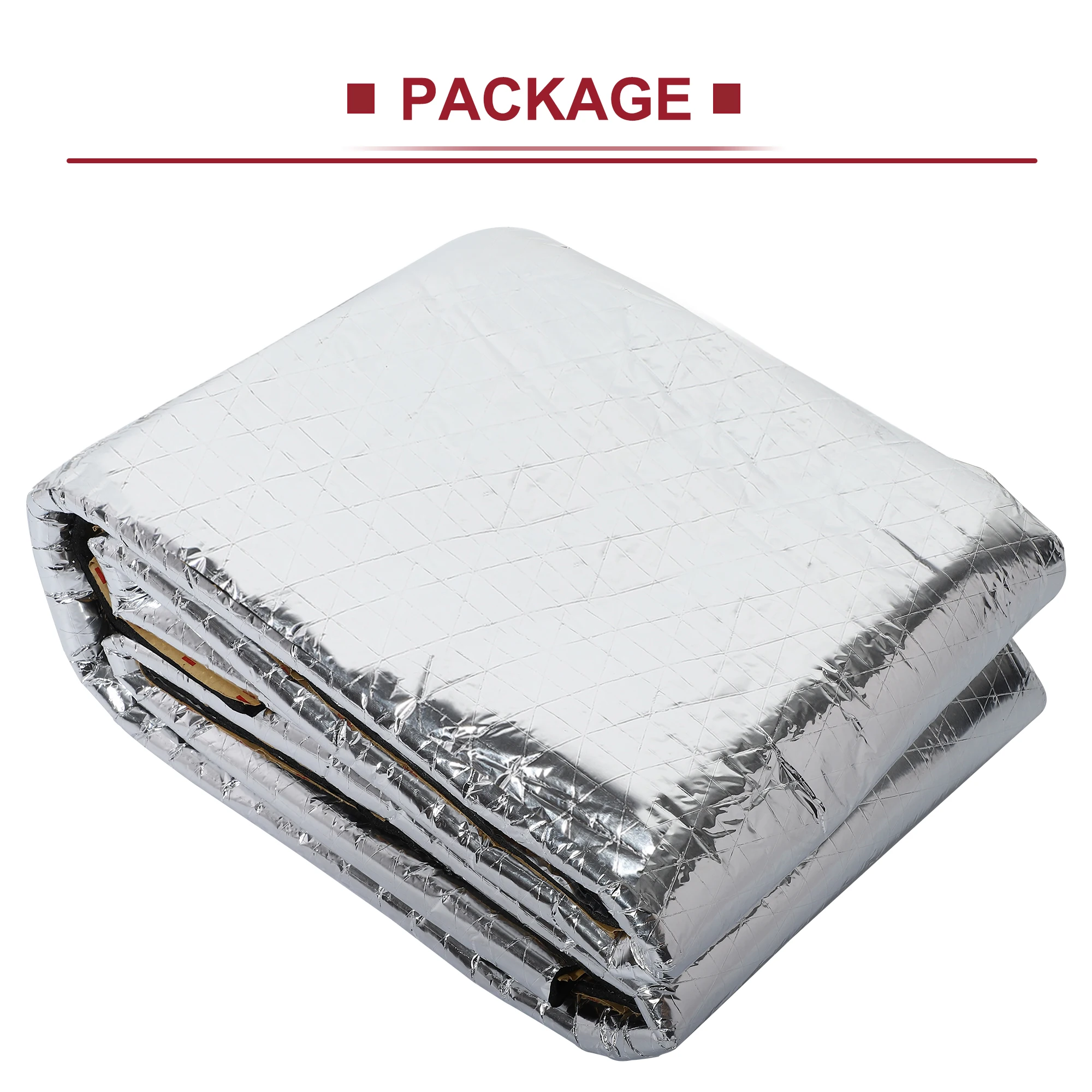 

203смx100см Тепло- и шумоизоляционный мат для автомобильного барьерного экрана, алюминиевое покрытие, хлопковый, самоклеящийся, 5мм