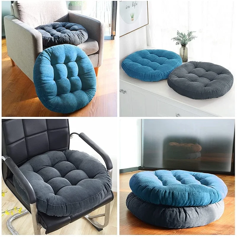 Inyahome Runde Kissen, Meditation, großes Bodenkissen für Kinder und Erwachsene, Kissen für Bodensitze, Yoga, Wohnzimmer, Büro – Detail 10